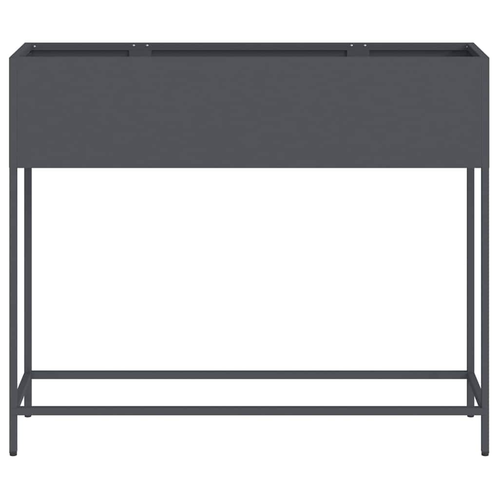 Raised Garden Planter Anthracite 100 x 26 x 82 cm Steel