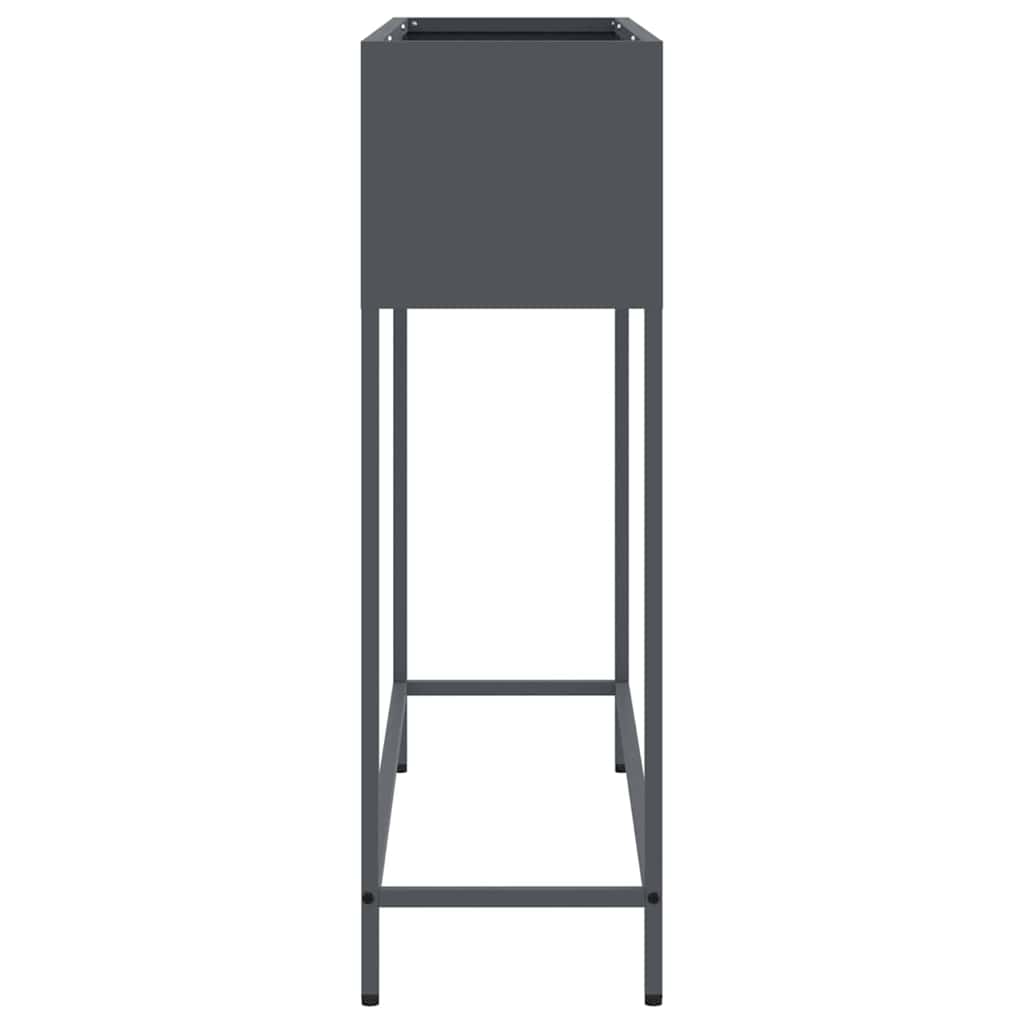 Raised Garden Planter Anthracite 100 x 26 x 82 cm Steel