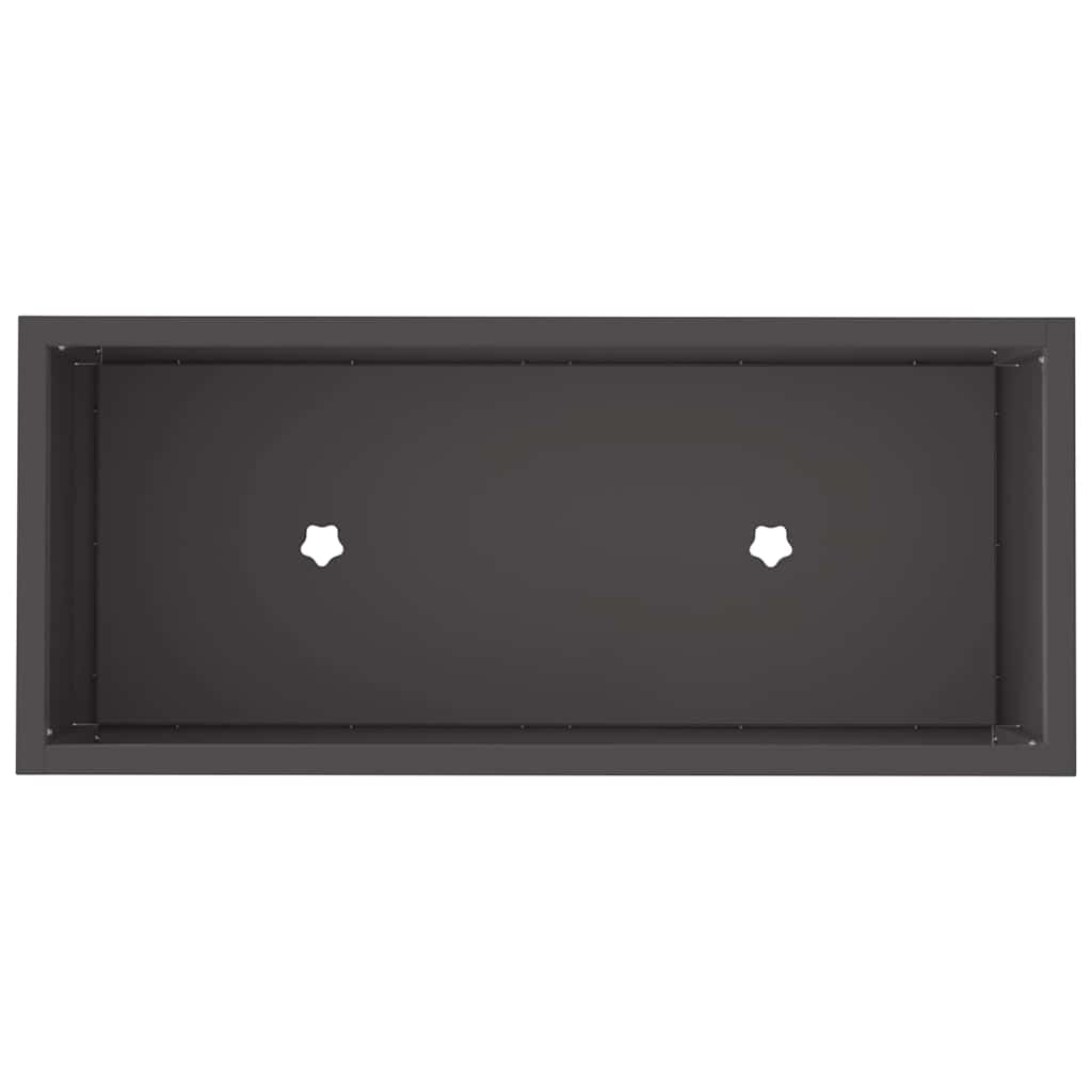 Raised Garden Planter Black 60 x 26 x 45 cm Steel