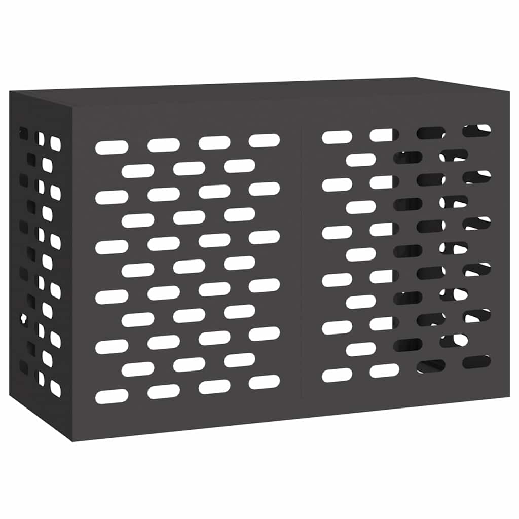 Air Conditioner Cover Black 90 x 40 x 60 cm Steel