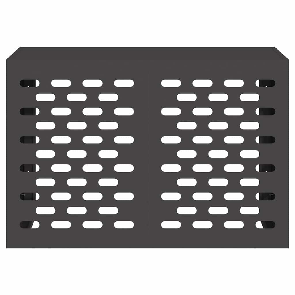 Air Conditioner Cover Black 90 x 40 x 60 cm Steel