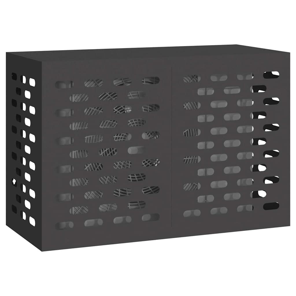 Air Conditioner Cover Black 90 x 40 x 60 cm Steel