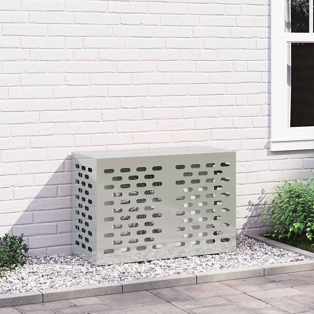 Air Conditioner Cover Silver 90 x 40 x 60 cm Galvanised Steel