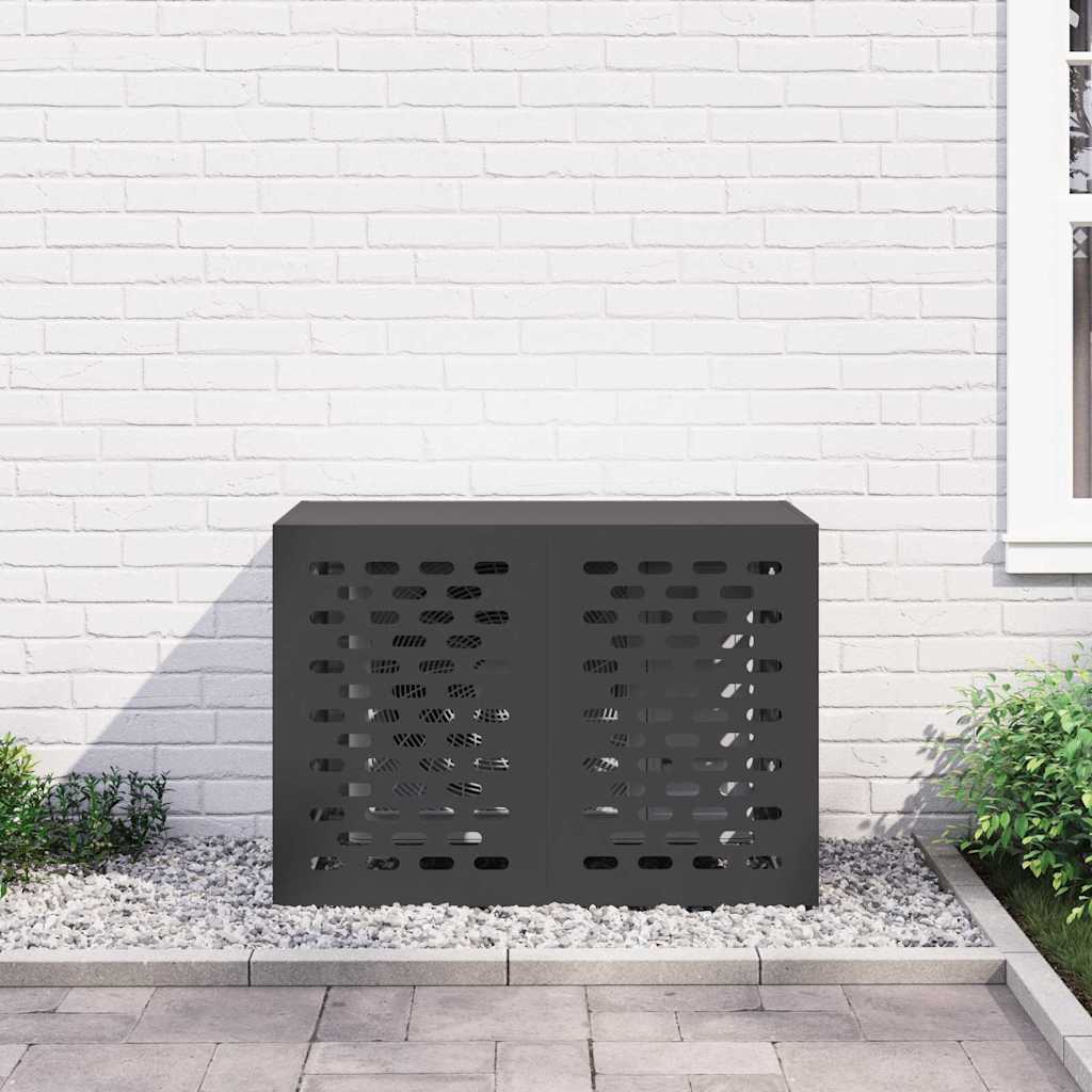 Air Conditioner Cover Black 100 x 50 x 70 cm Steel