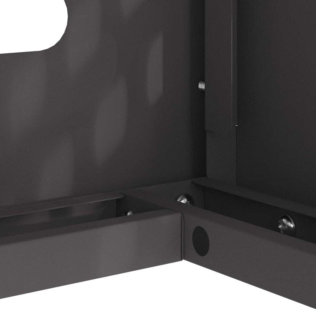 Air Conditioner Cover Black 110 x 50 x 105 cm Steel