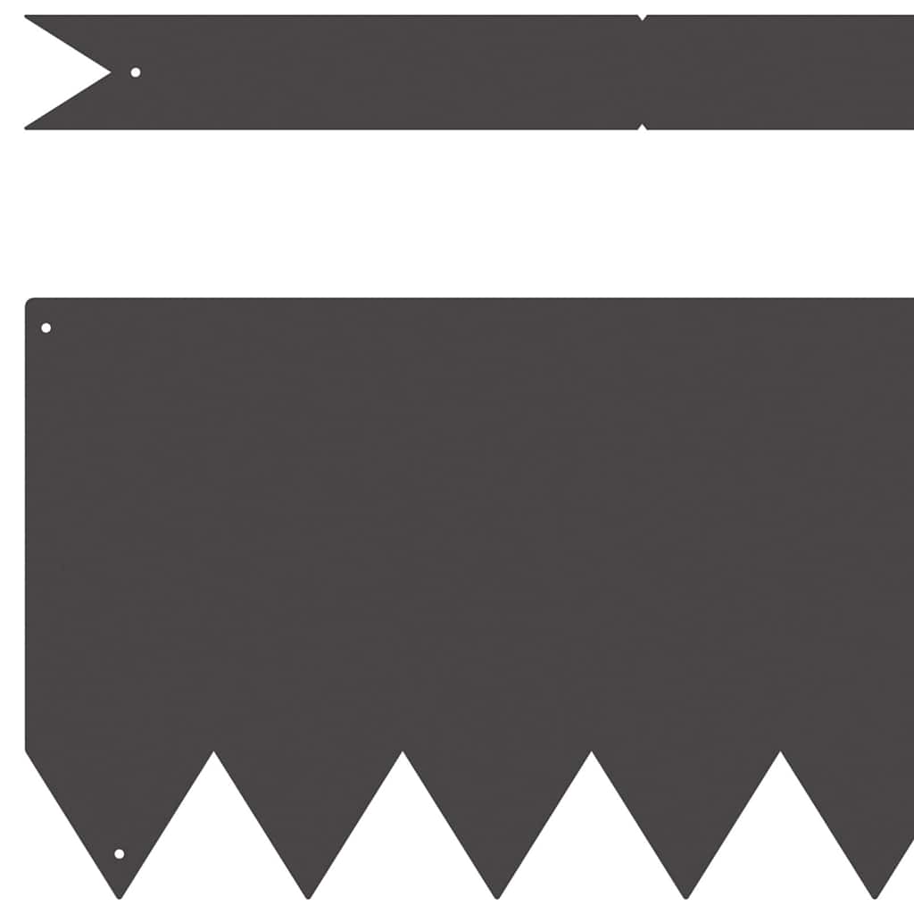 Lawn Edgings 30 pcs Black 100 x 0.5 x 20 cm Steel