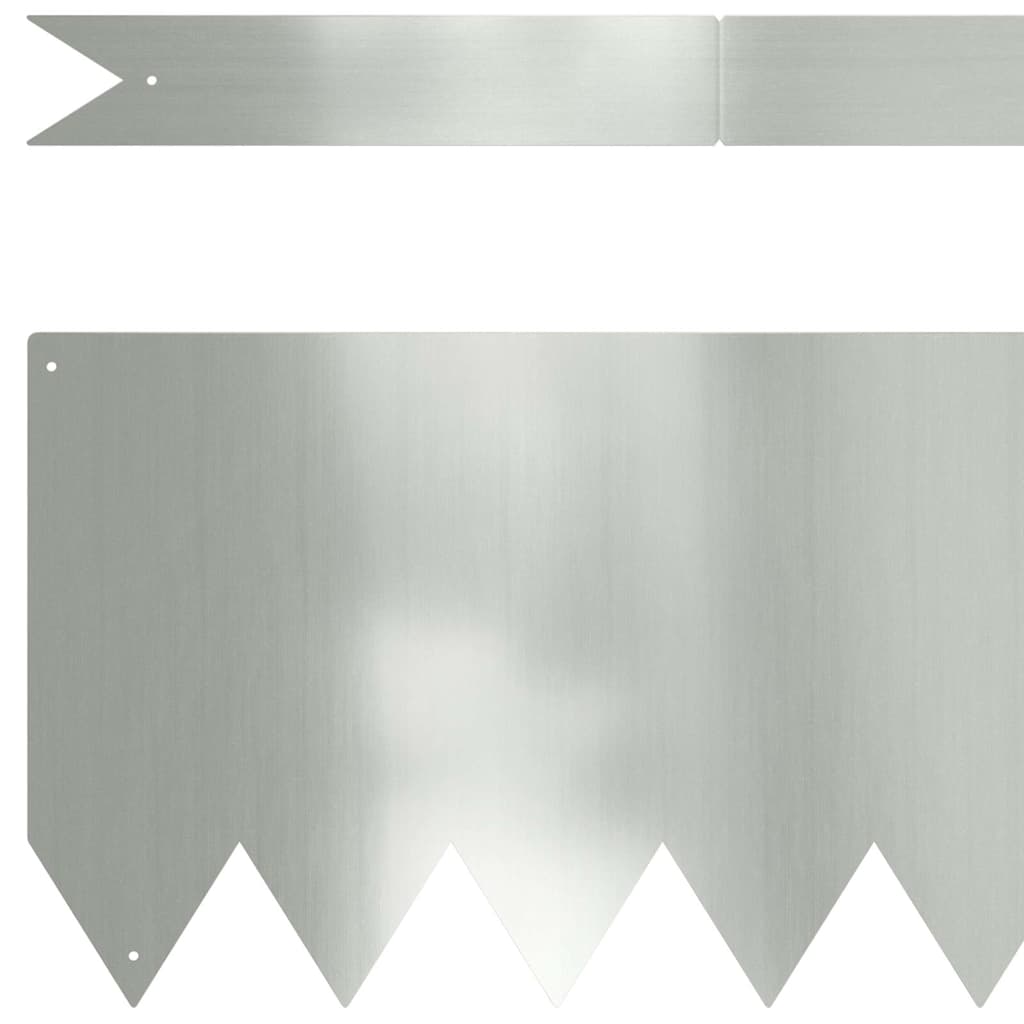Lawn Edgings 30 pcs Silver 100 x 0.5 x 20 cm Galvanised steel