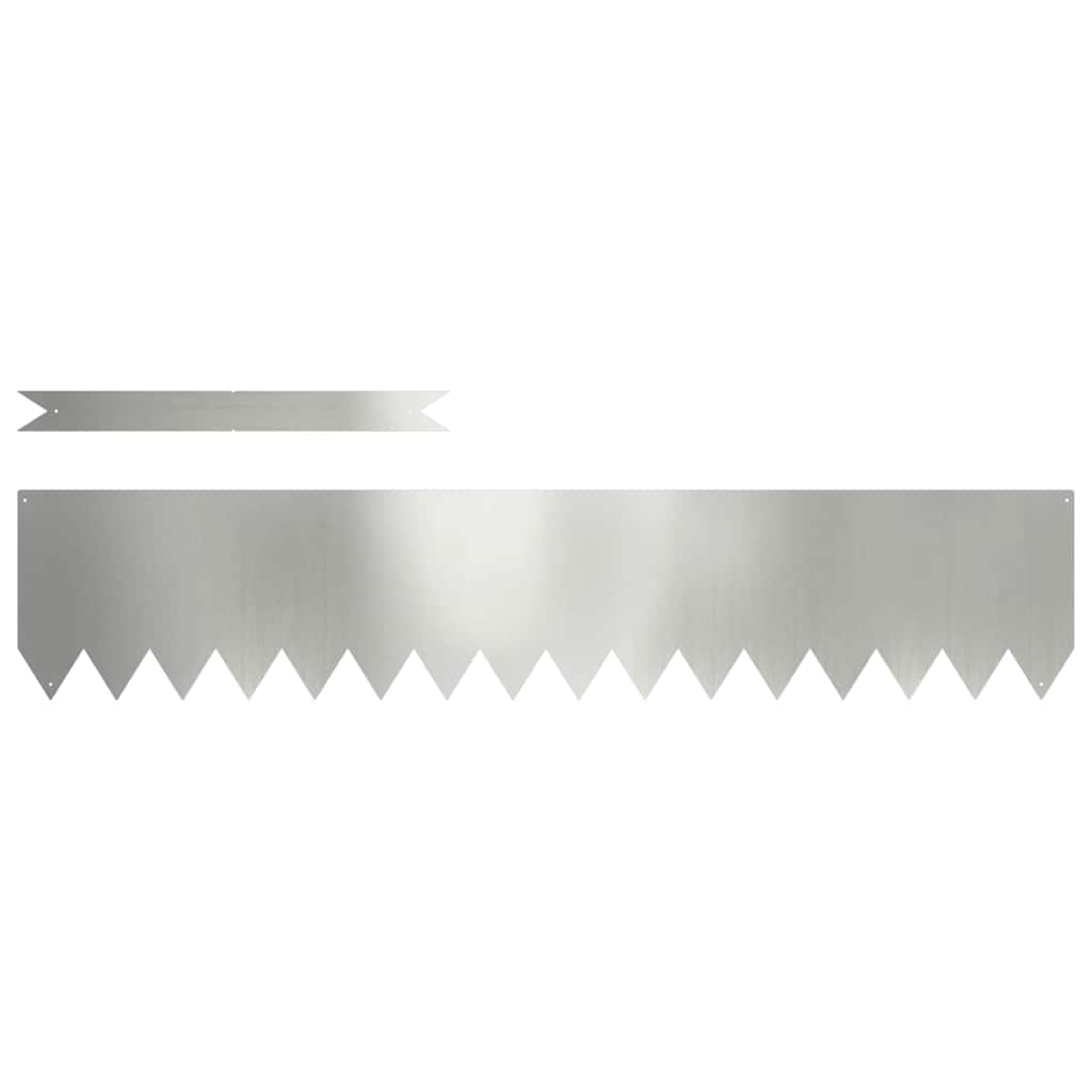 Lawn Edgings 30 pcs Silver 100 x 0.5 x 20 cm Galvanised steel