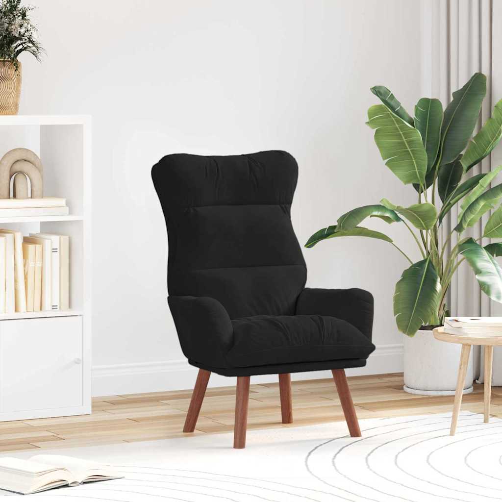 Relaxing Chair Black 69 x 74 x 93 cm Velvet