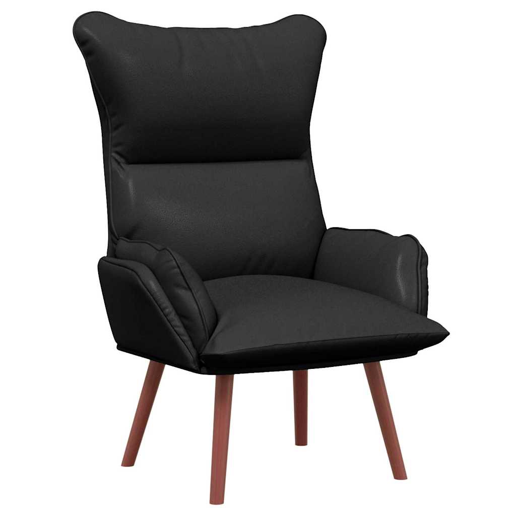 Relaxing Chair Black 69 x 74 x 93 cm Faux leather