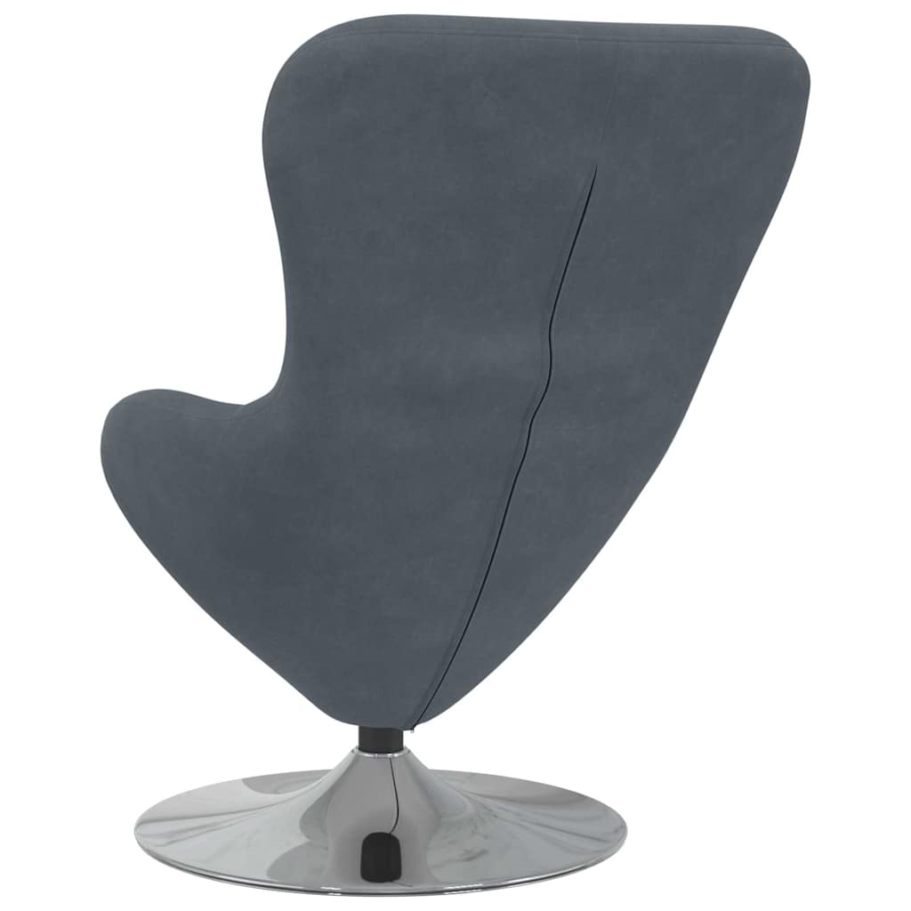 Egg Chair Dark Grey Velvet