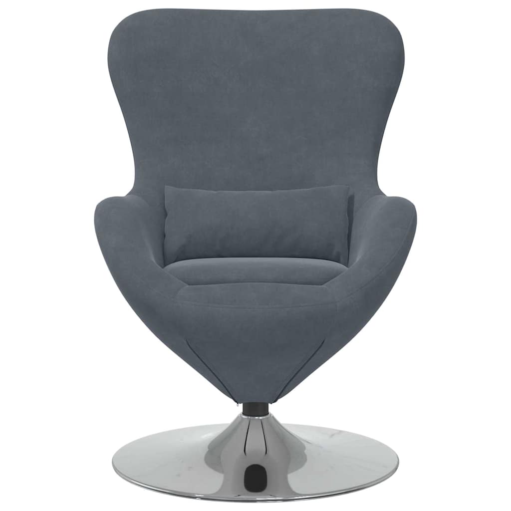 Egg Chair Dark Grey Velvet