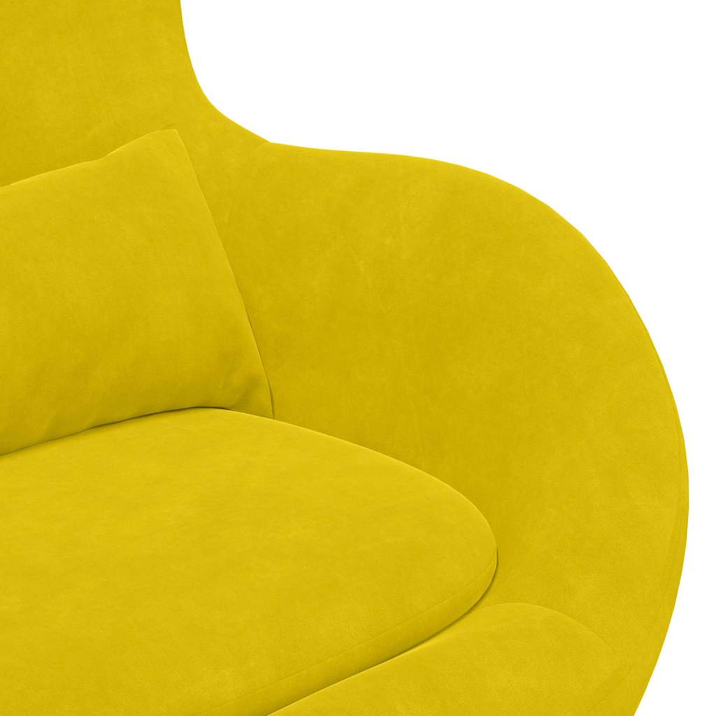 Egg Chair Yellow Velvet