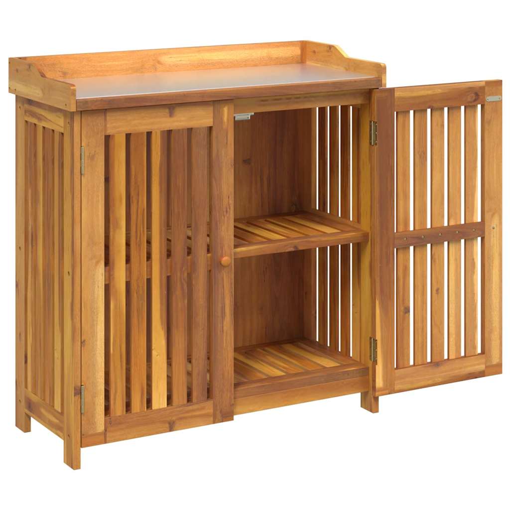 Garden Cabinet Brown 93 x 41.5 x 98cm Solid Acacia Wood