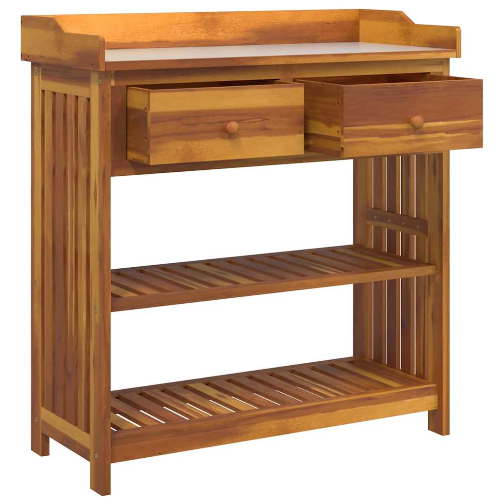 Garden Cabinet Brown 93 x 41.5 x 98cm Solid Acacia Wood