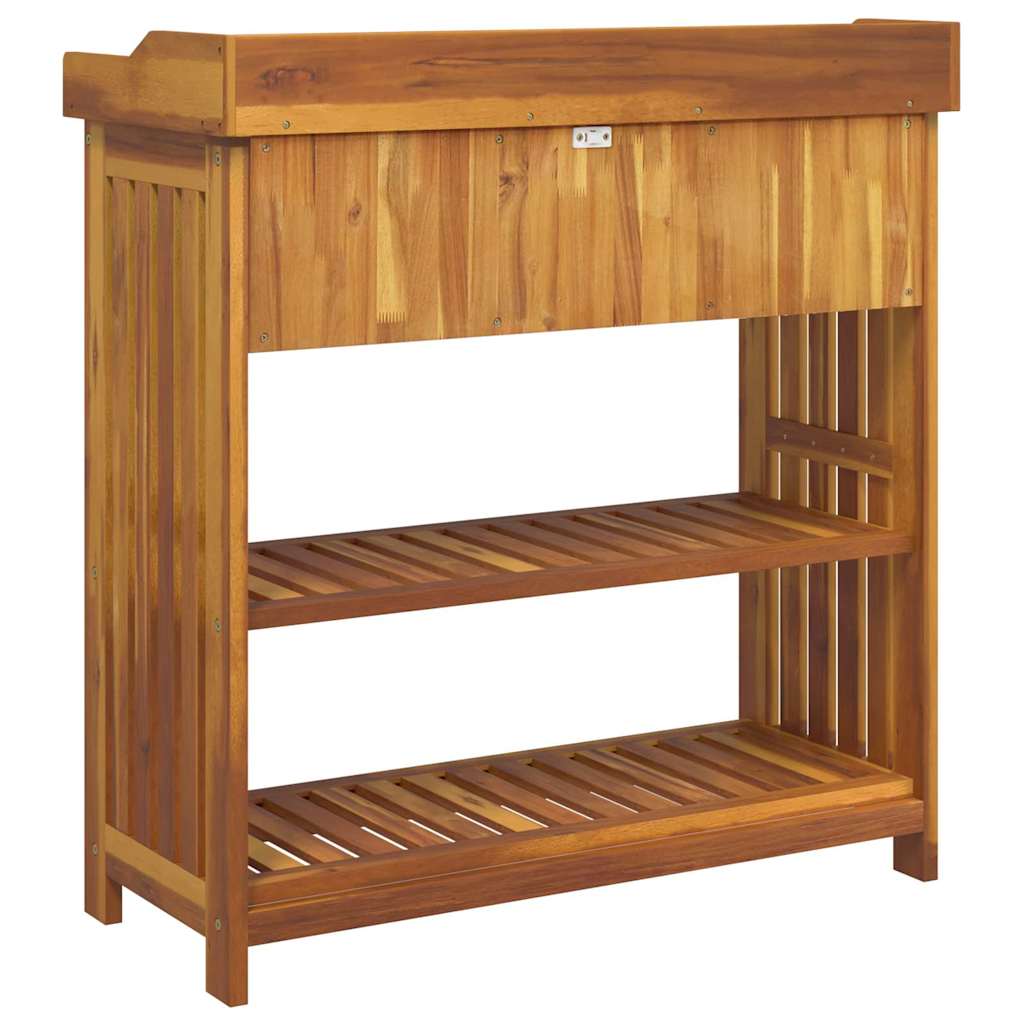 Garden Cabinet Brown 93 x 41.5 x 98cm Solid Acacia Wood