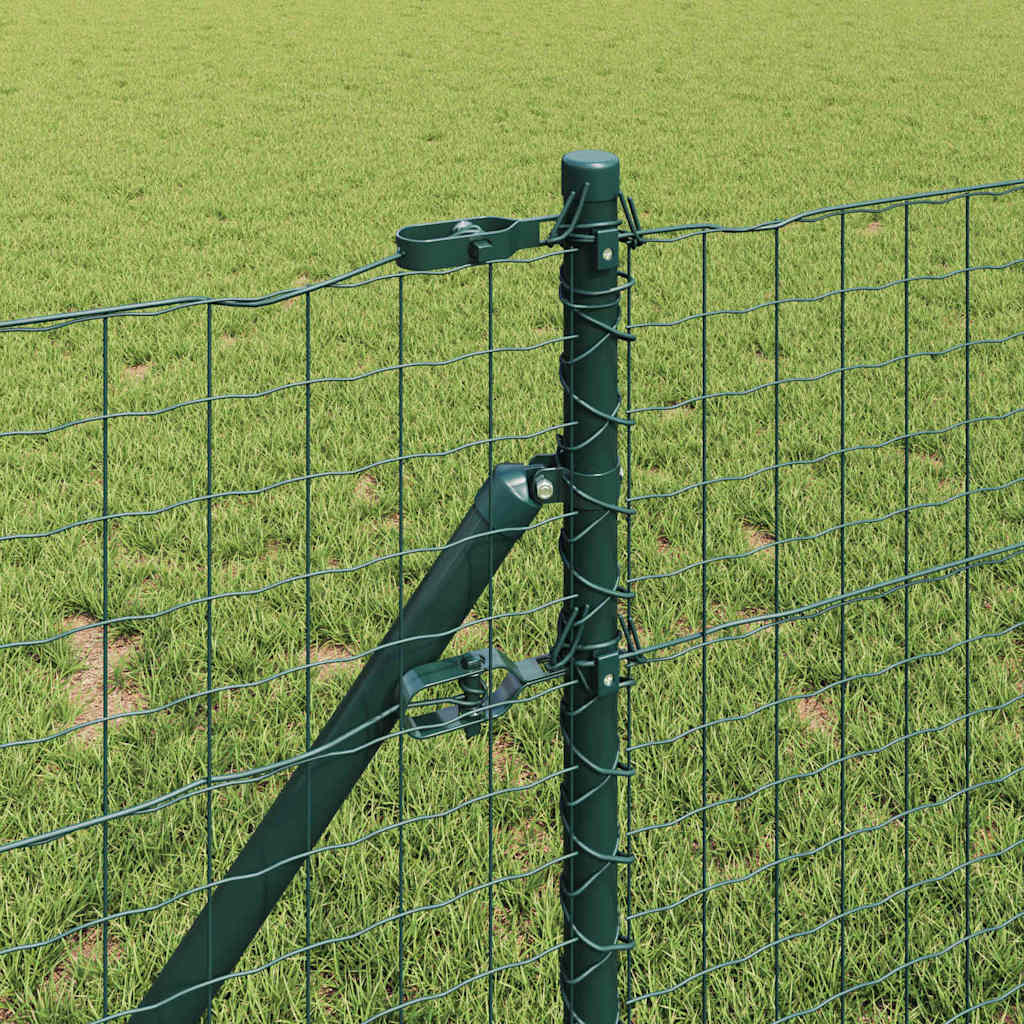 Fence Post 13 pcs Green Steel