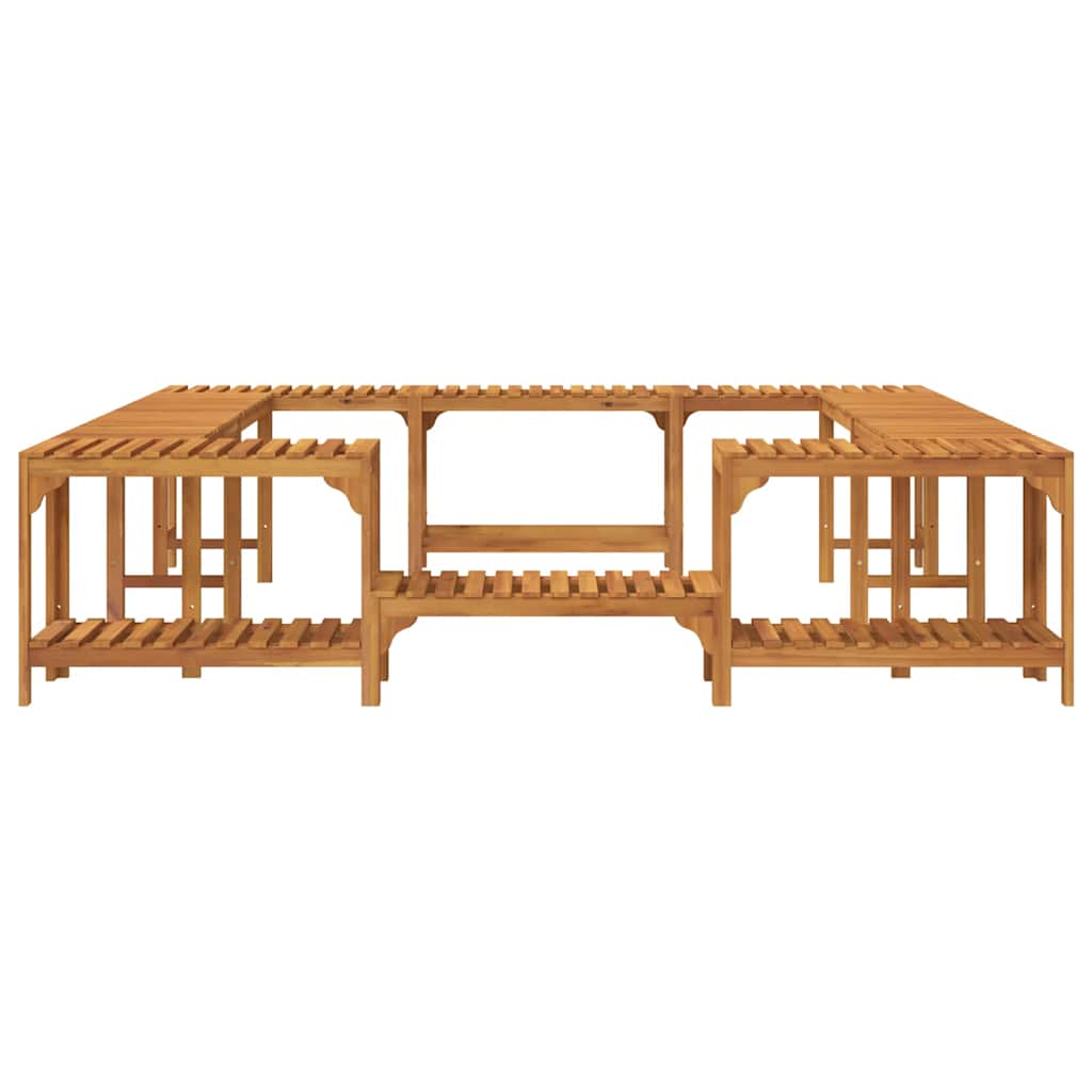 Square Outdoor Hot Tub Enclosure Brown 230 x 230 cm