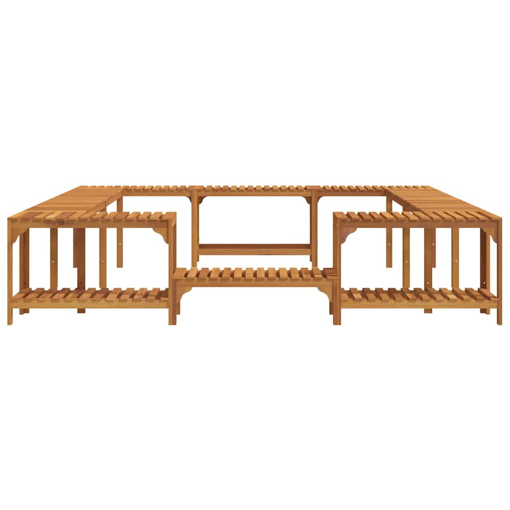 Square Outdoor Hot Tub Enclosure Brown 250 x 250 cm