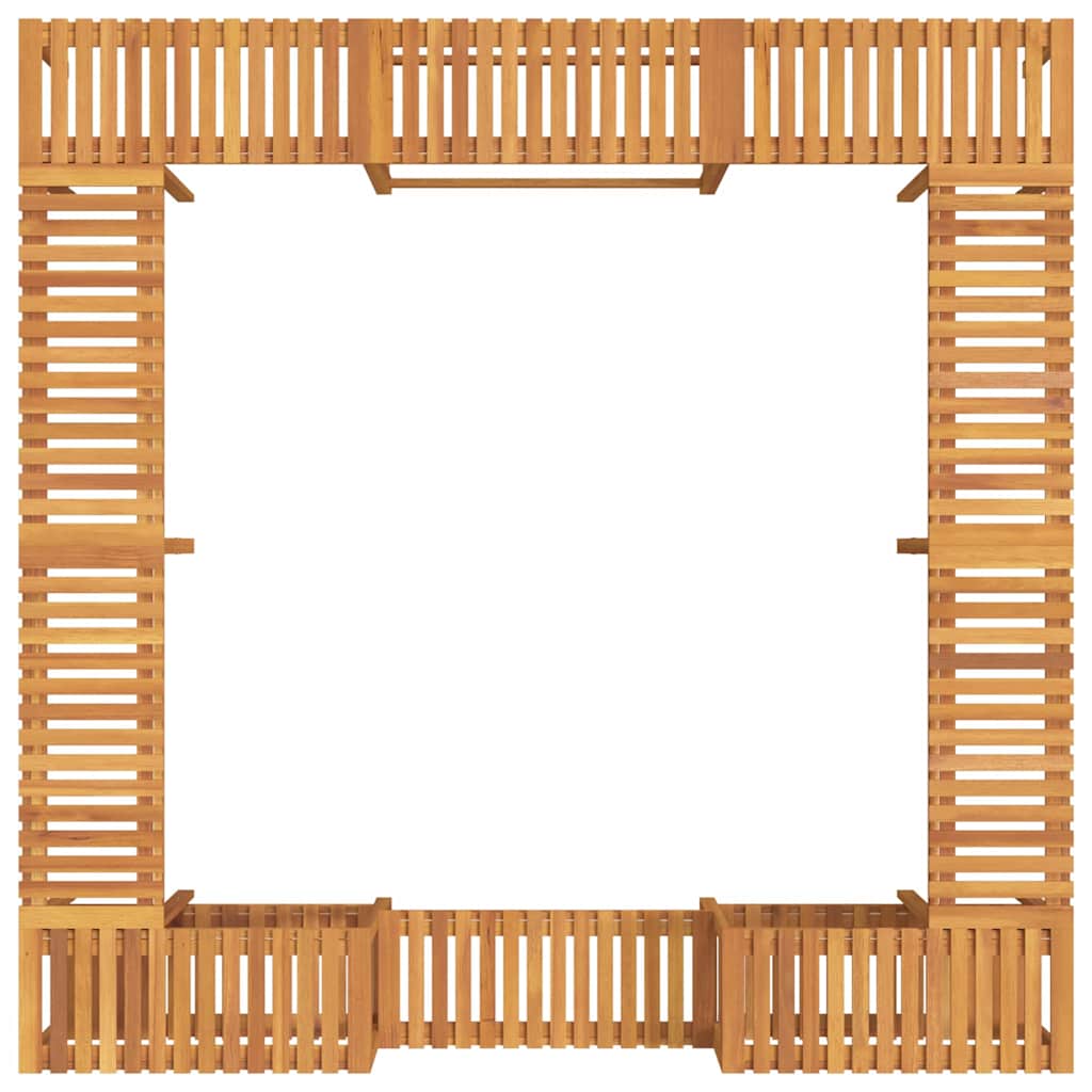 Square Outdoor Hot Tub Enclosure Brown 250 x 250 cm