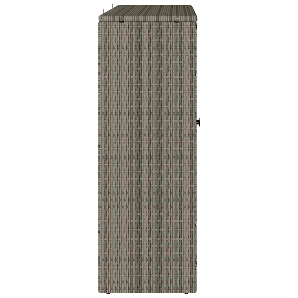 Storage Cabinet with Storage Grey 100 x 36 x 102 cm Rattan