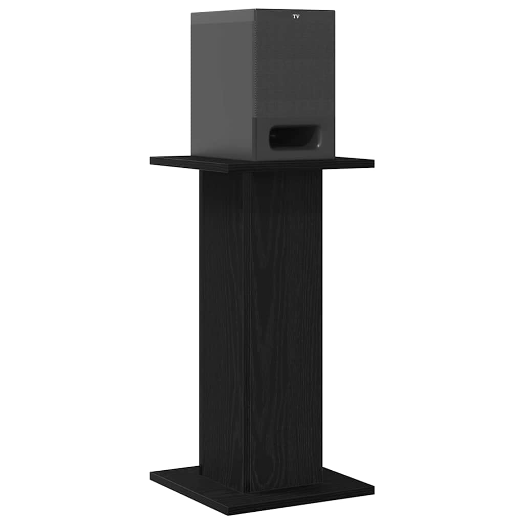 Speaker Stands 2 pcs Black oak 30 x 30 x 60 cm Engineered Wood