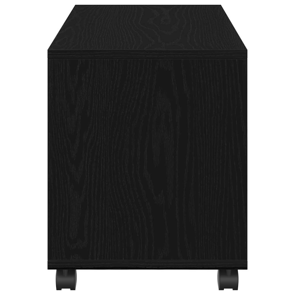 End Table Black Oak 72 x 33 x 42,5 cm Engineered wood