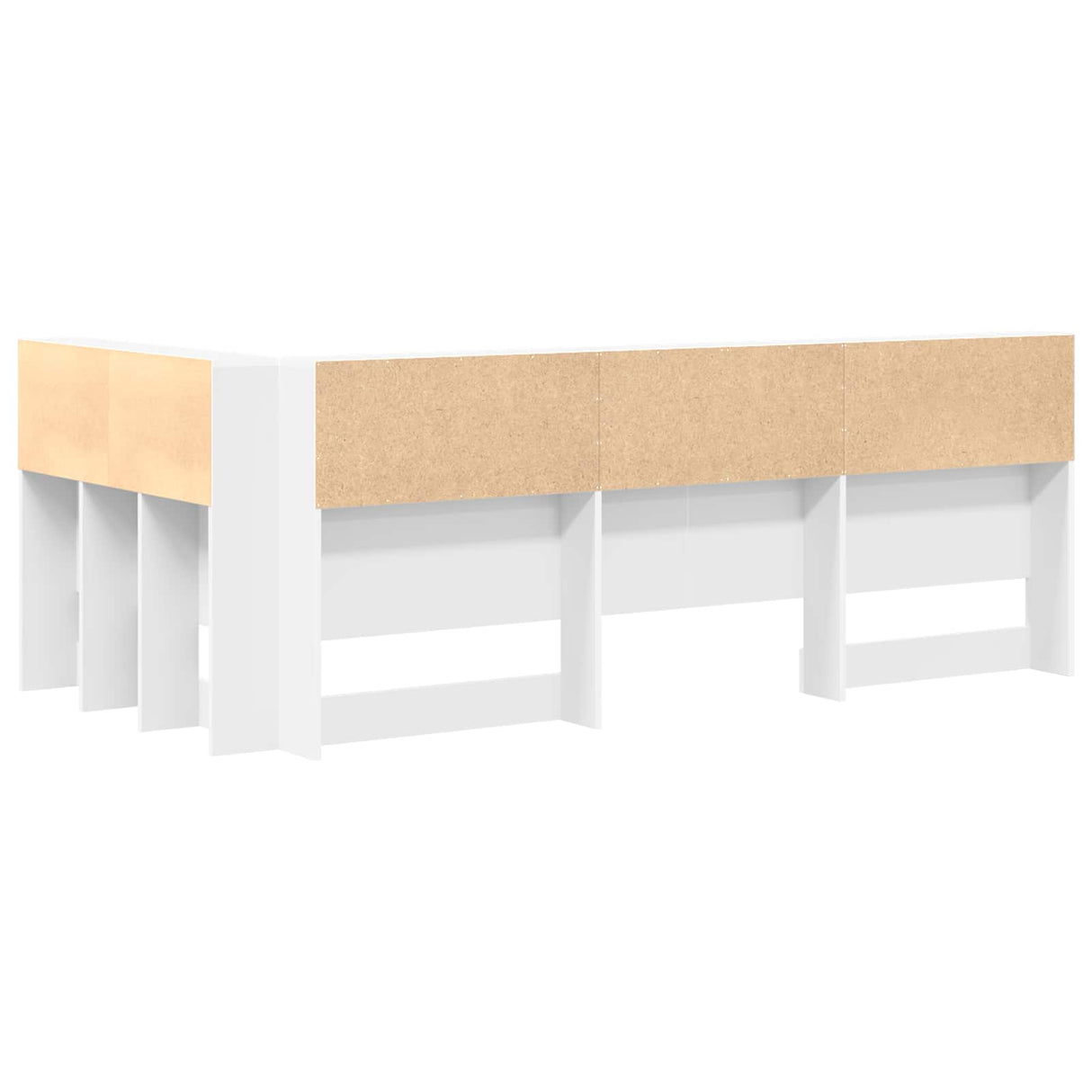 Storage Headboard White 90 cm Engineered Wood