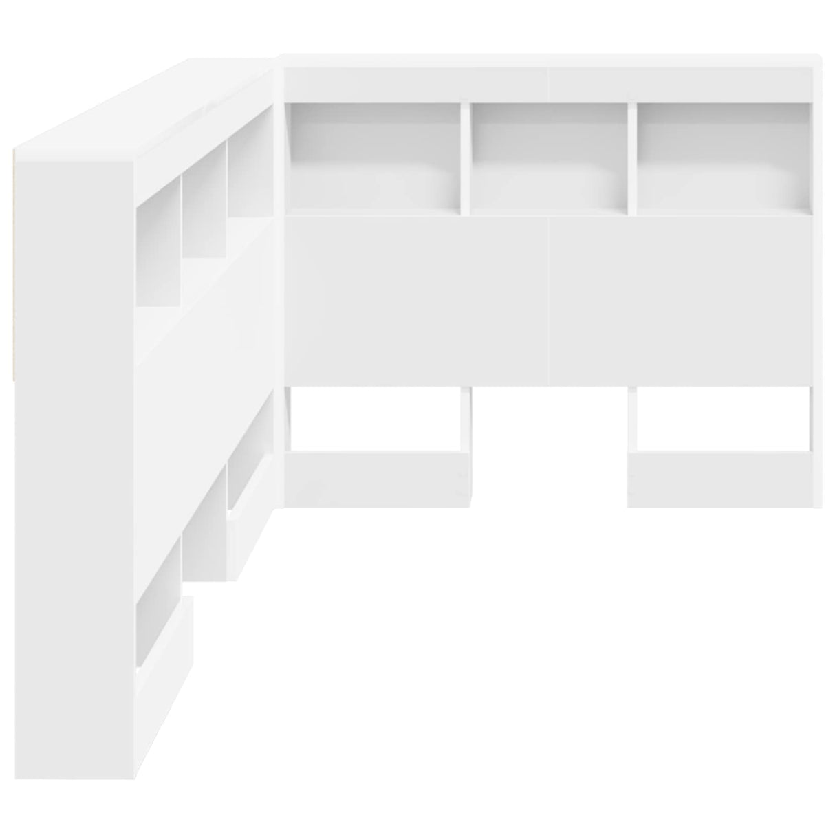 Storage Headboard White 90 cm Engineered Wood