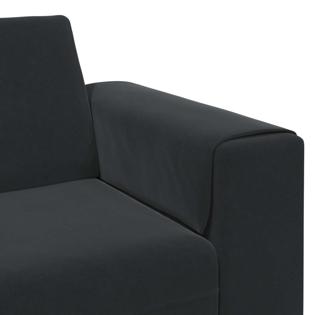 Sofa Set Black Velvet