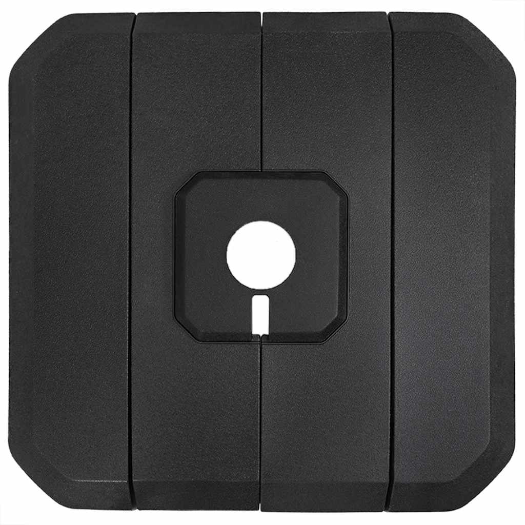 Cantilever Parasol Base Set 4 pcs Black 98 x 98 x 13 cm Plastic