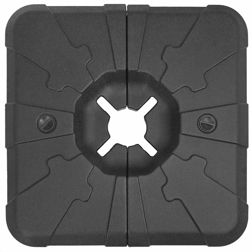 Umbrella Base Set 2 pcs Black 88.5 x 88.5 x 12 cm Plastic