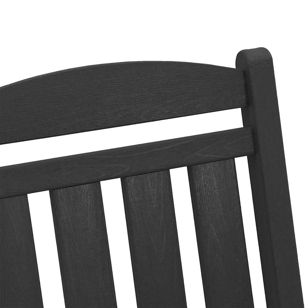 Garden Rocking Chair 2 pcs Black 70 x 92 x 108cm Plastic