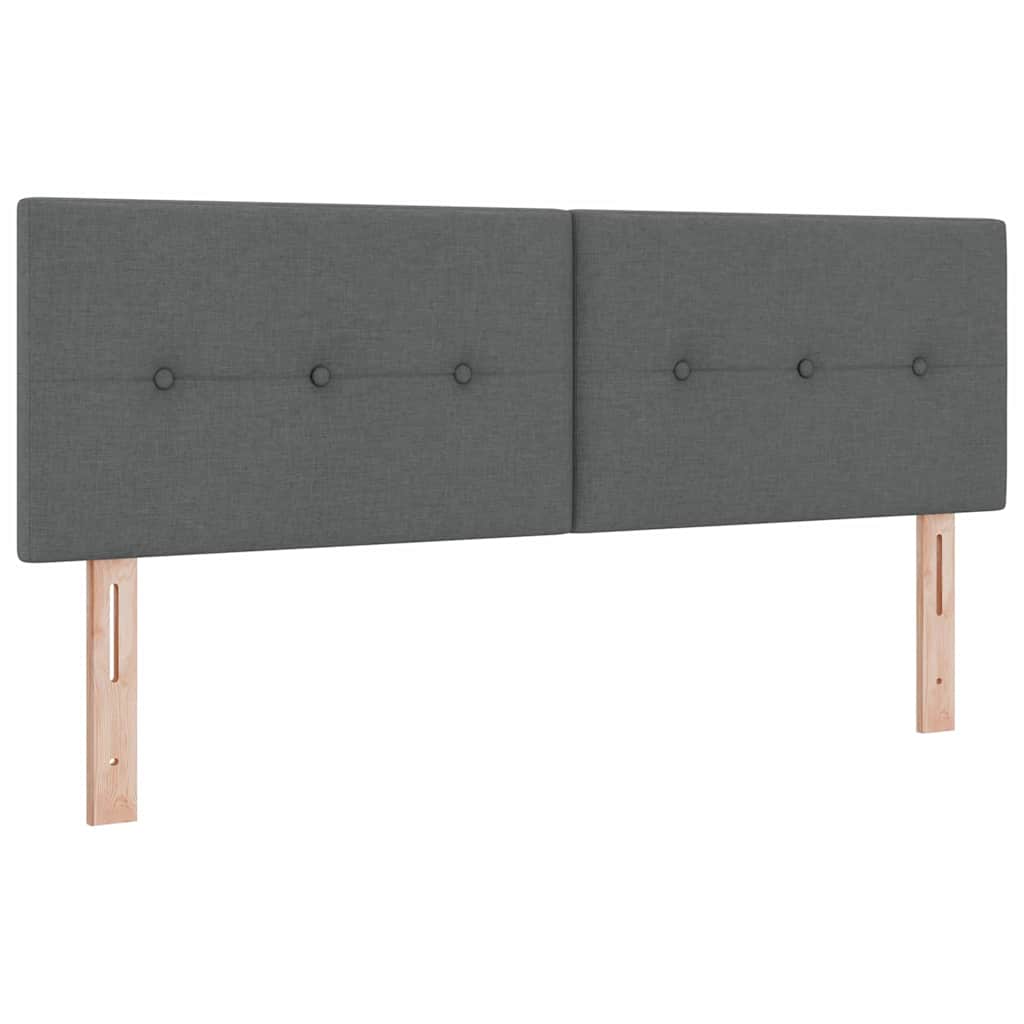 Height-Adjustable Headboard Dark Grey 144 cm Fabric