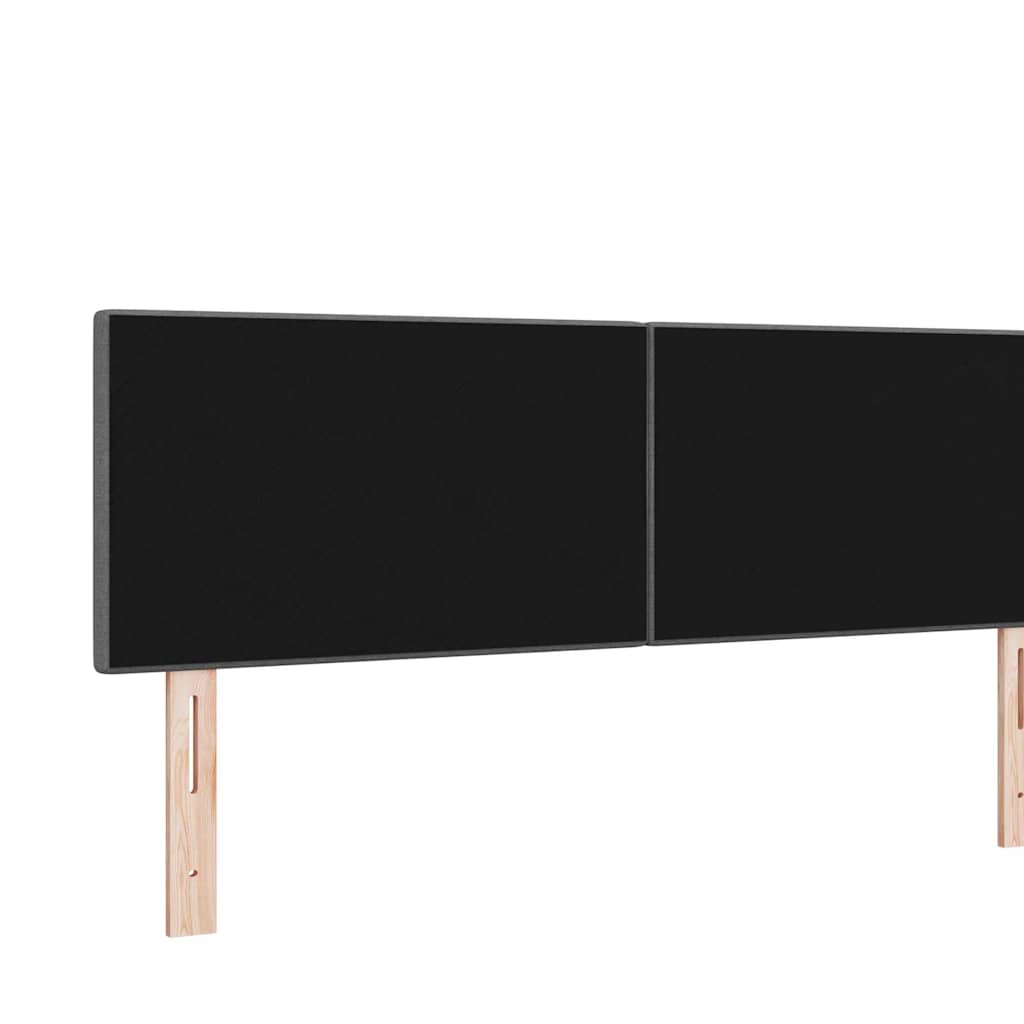 Height-Adjustable Headboard Dark Grey 144 cm Fabric