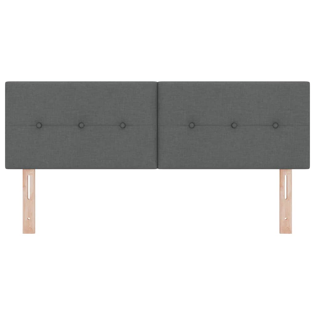 Height-Adjustable Headboard Dark Grey 144 cm Fabric
