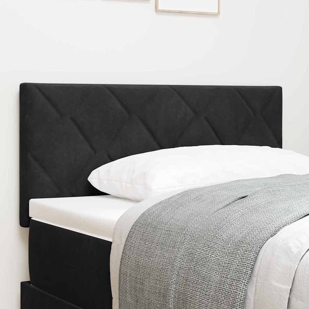 Headboard Height Adjustable with Headboard Black 100 cm Velvet