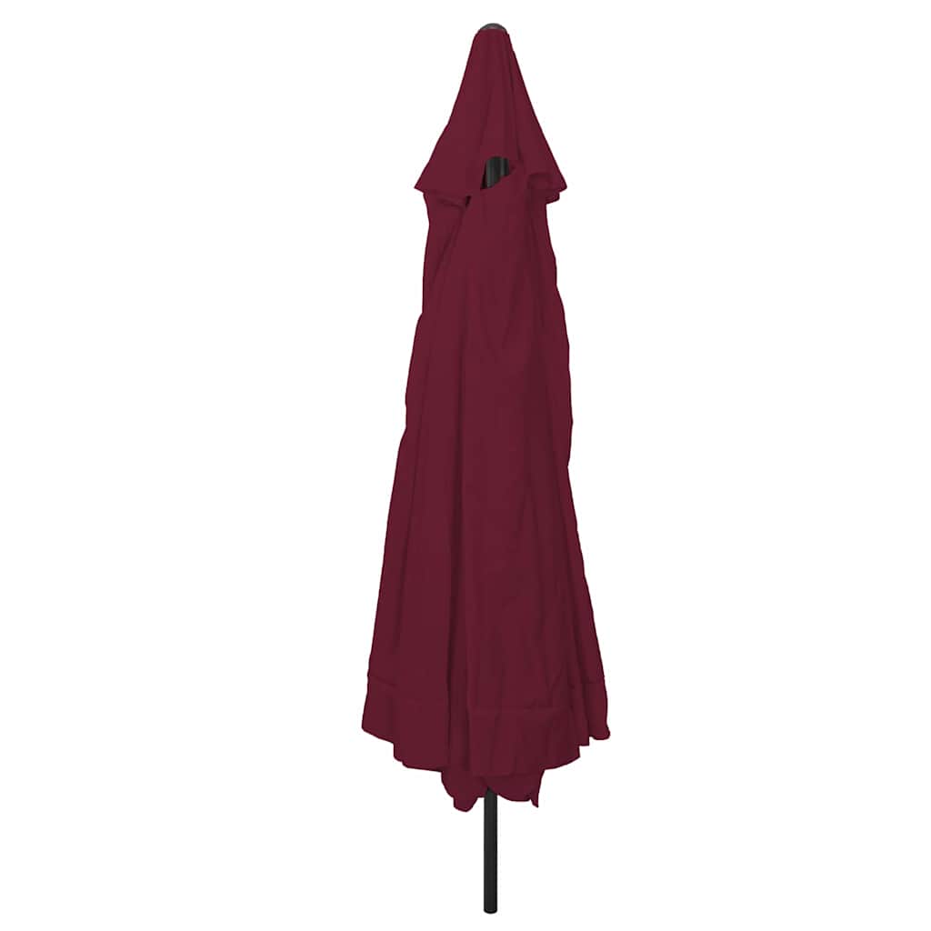 Garden Parasol Bordeaux Red 394 x 394 x 248 cm