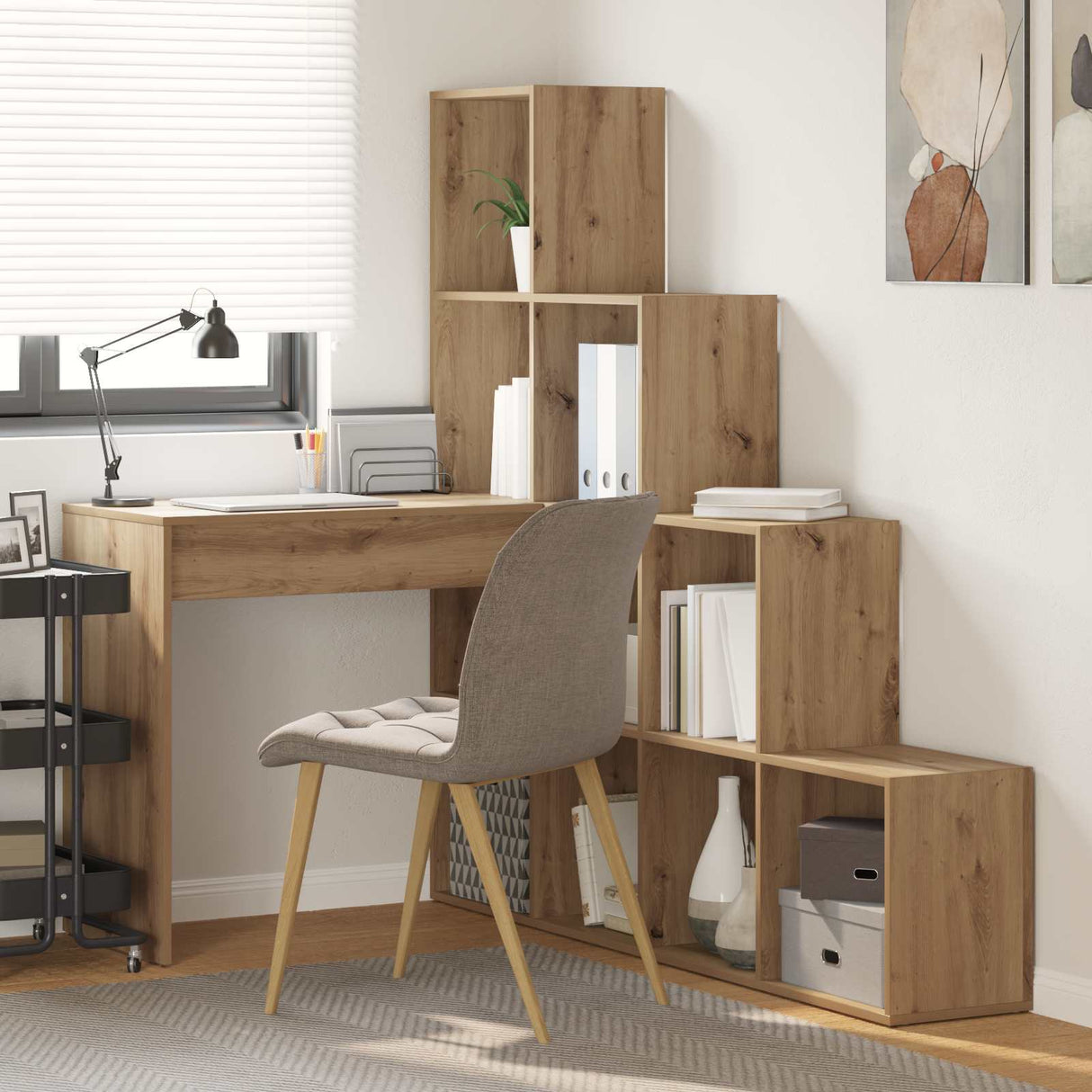 Corner Desk Artisan Oak Engineered Wood
