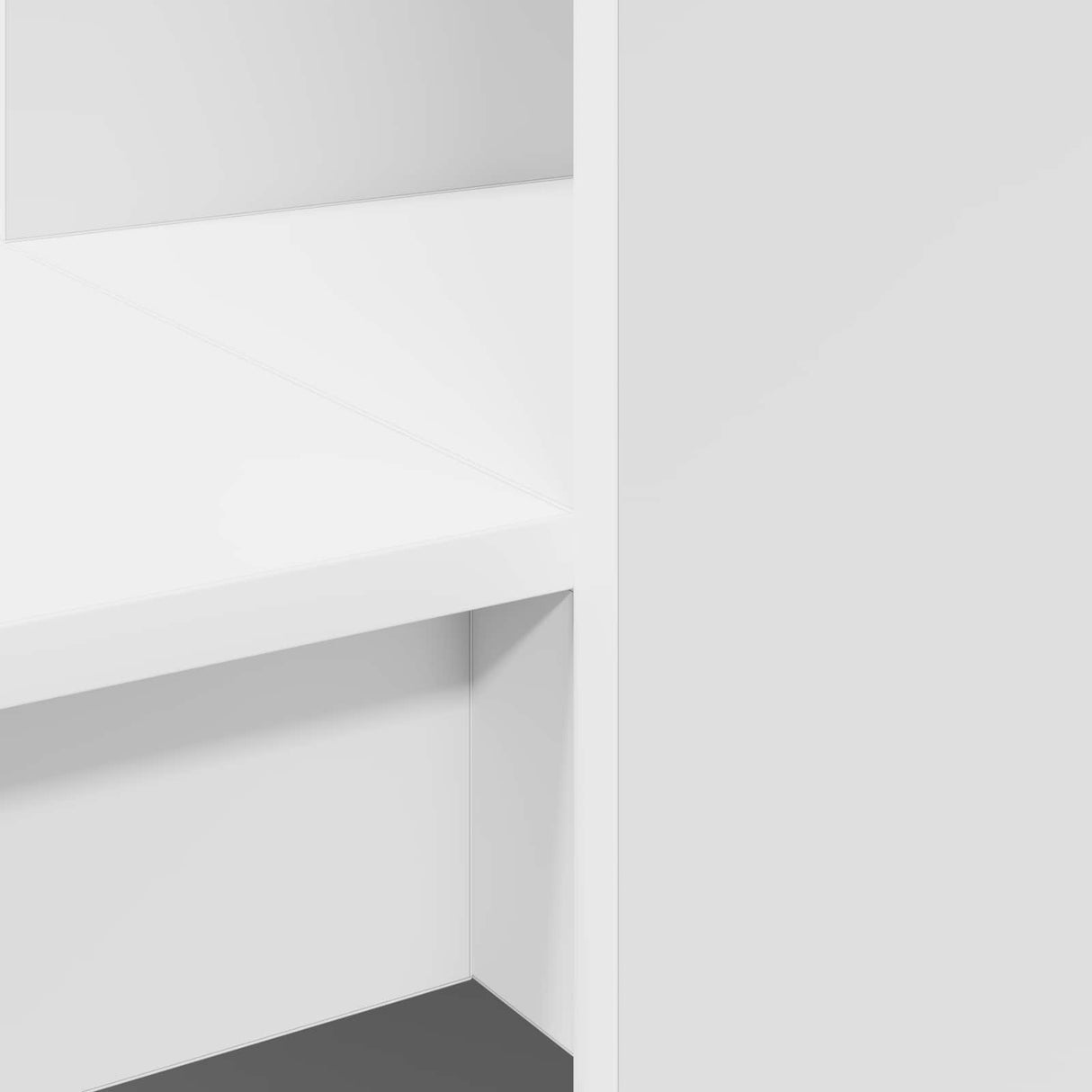 Desk White Engineered Wood 122 x 67 x 145 cm