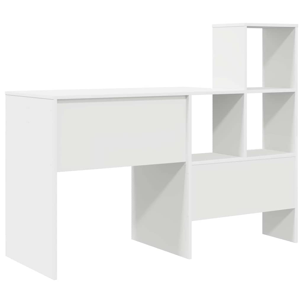 Desk with Drawer White 131,5 x 50 x 106,5 cm Engineered Wood