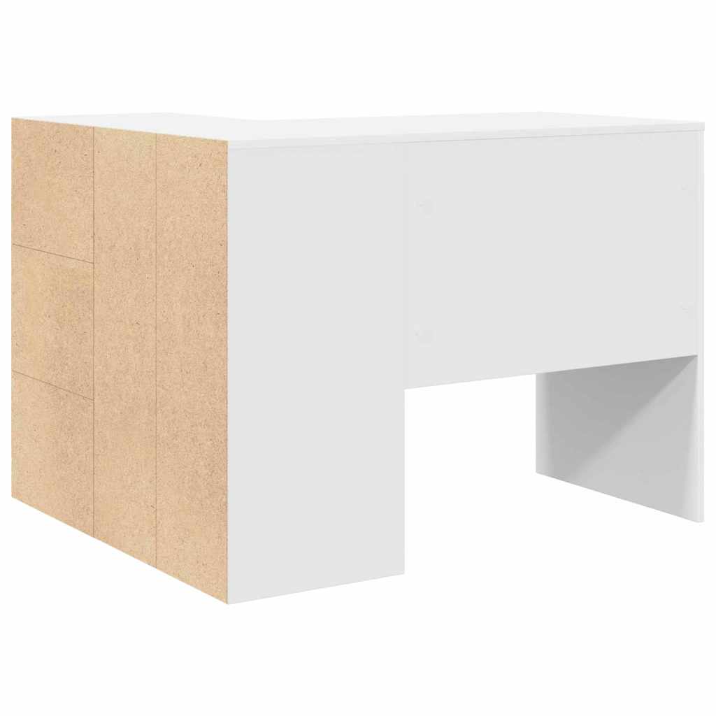 Corner Desk with Drawer White 102 x 50 x 75 cm Engineered wood