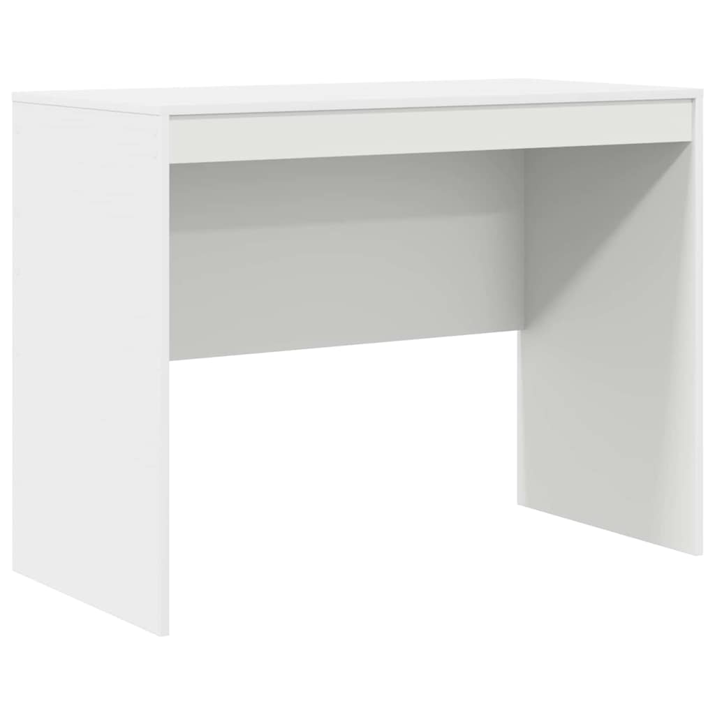 Desk with Storage with Drawer 2 pcs White Engineered wood