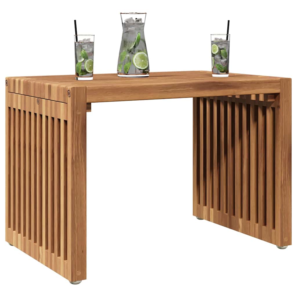 Garden Side Table Brown 50 x 32,5 x 35 cm Solid Teak Wood