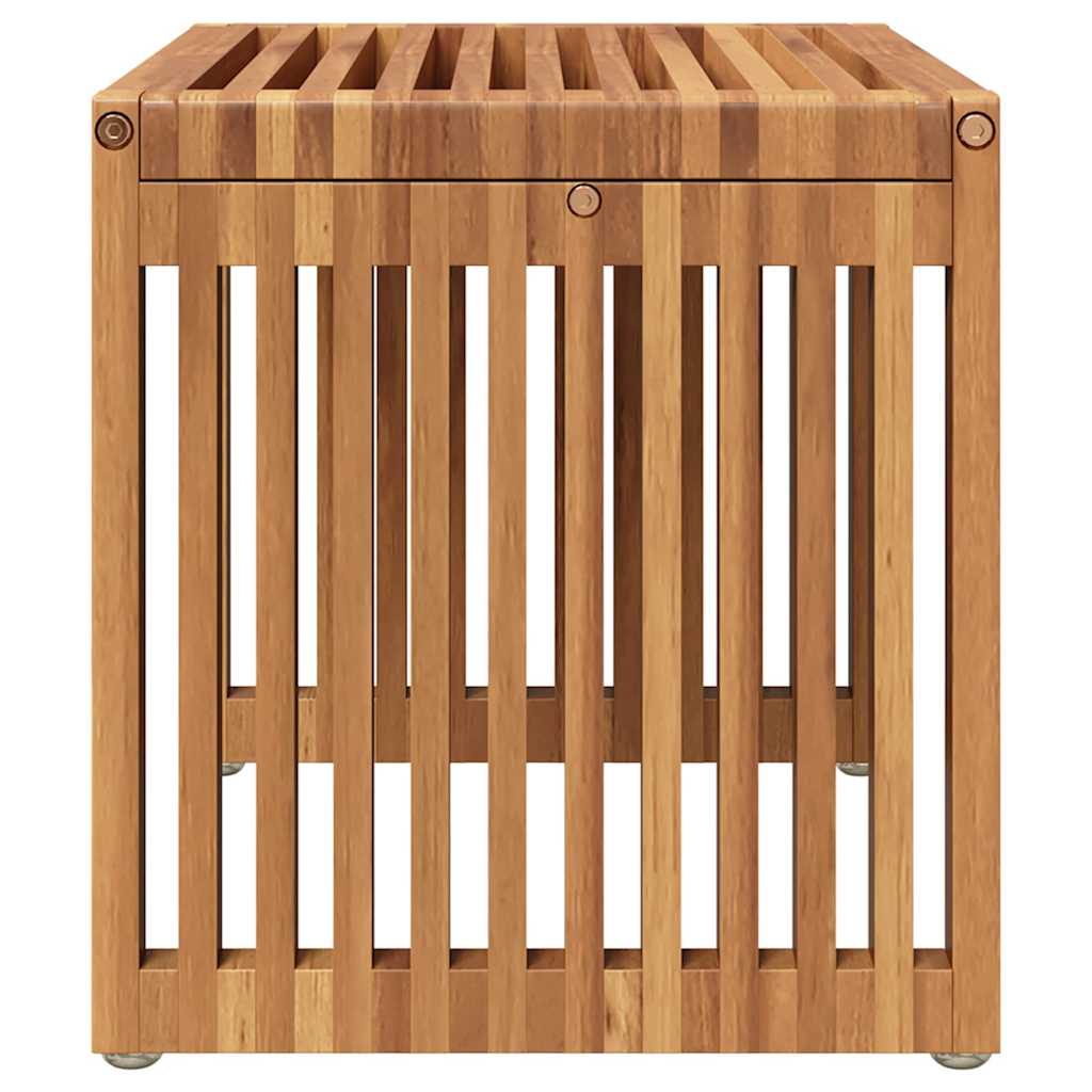 Garden Side Table Brown 50 x 32,5 x 35 cm Solid Teak Wood