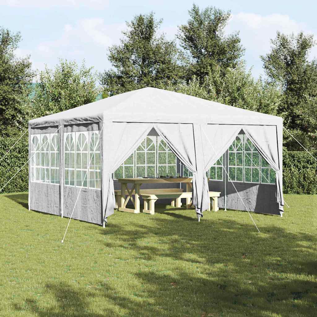 Party Tent White 400 x 400 x 266 cm Polyester and Steel