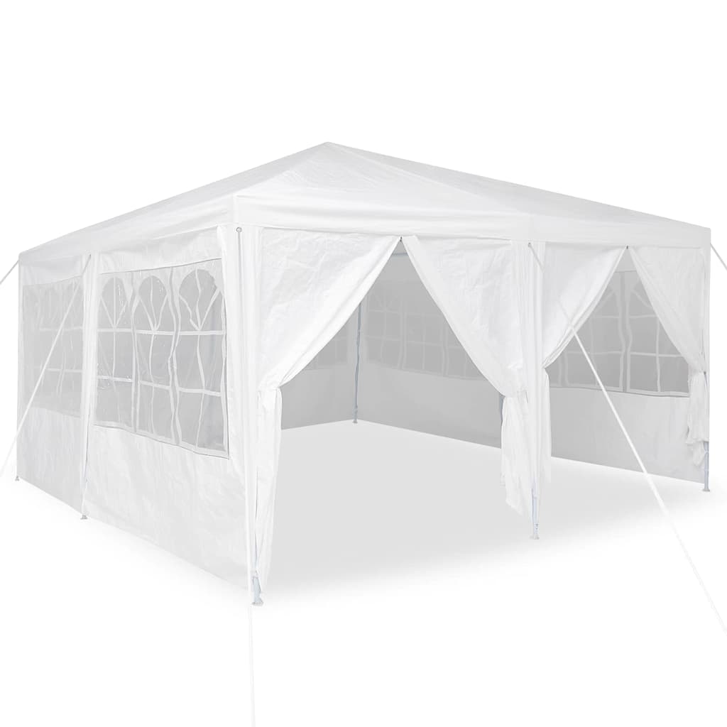 Party Tent White 400 x 400 x 266 cm Polyester and Steel