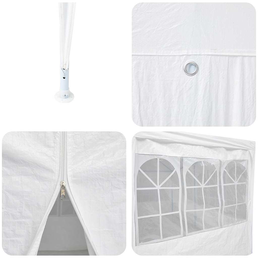 Party Tent White 800 x 400 x 266 cm Polyester and Steel