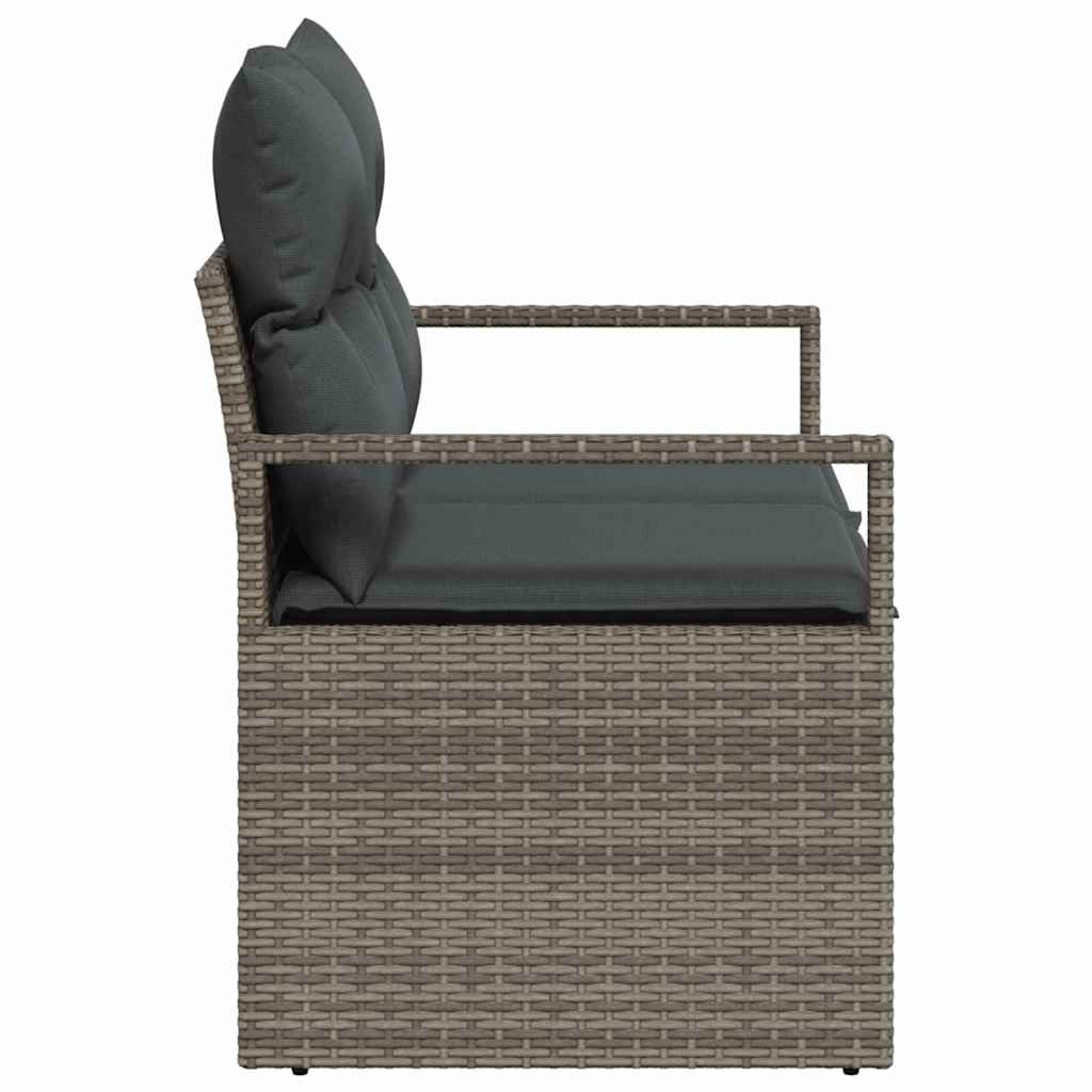 Garden Sofa with Cushion 120 x 62 x 69 cm. Poly Rattan