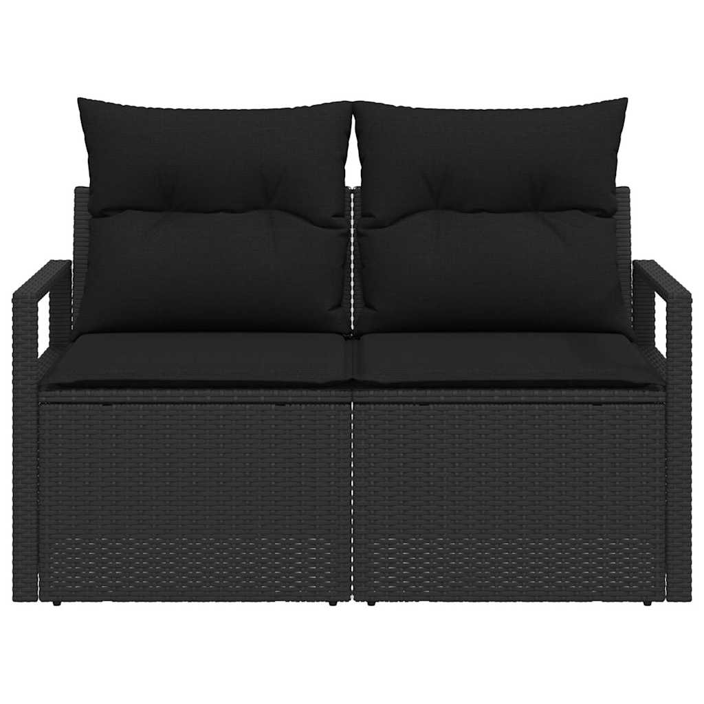 Garden Sofa with Cushion 120 x 62 x 69 cm. Poly Rattan